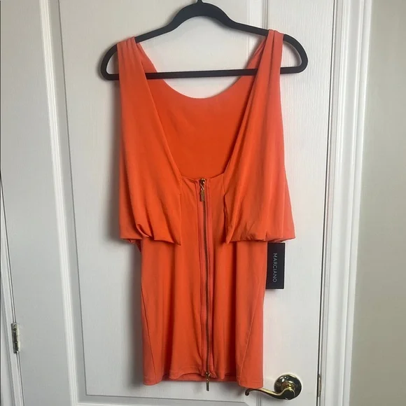 Marciano Elegant Orange Sleeveless Dress - Picture 4 of 6